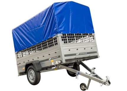 Kippanhänger mit Hochplane seitliche Ansicht