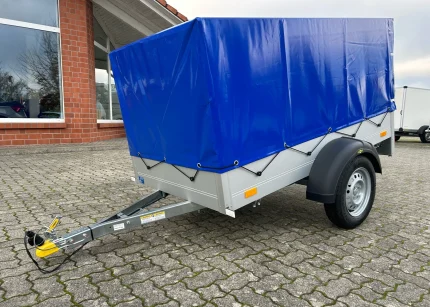 Humbaur Startrailer H 752010 mit 100 cm Hochplane in Blau