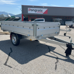 BH 2500/12 U Plattformanhänger Seitenansicht mit Stahlbordwänden