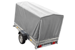 Kippanhänger 750 kg zGG 230x125 cm ungebremst Hochplane UNITRAILER Garden Trailer 230 KIPP – Bild 3