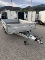 Pongratz BH 3000/20 G Plattformanhänger mit geöffneten Bordwänden