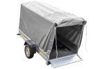 Kippanhänger 750 kg zGG 230x125 cm ungebremst Hochplane UNITRAILER Garden Trailer 230 KIPP – Bild 2