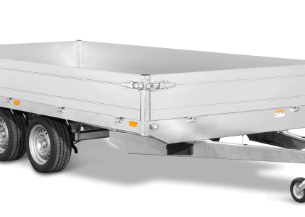 Aluminium Tandem Pritschenanhänger 2700 kg Seitenansicht