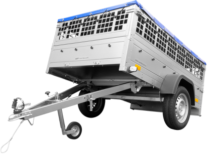 Kippanhänger 200x125 cm mit Gitteraufsätzen