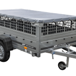 UNITRAILER 230/R KIPP Gartenanhänger mit grauer Plane
