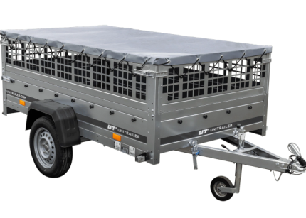 UNITRAILER 230/R KIPP Gartenanhänger mit grauer Plane