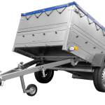 Breiter verzinkter Gartenanhänger 201 KIPP Seitenansicht