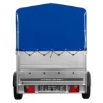 UNITRAILER 201/R KIPP Kippanhänger mit blauem Planenaufbau