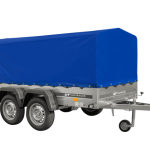 Verzinkter Doppelachsanhänger in Seitenansicht