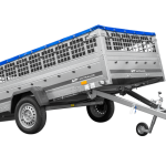 Unitrailer Garden 265 KIPP Anhänger mit grauer Plane Seitenansicht