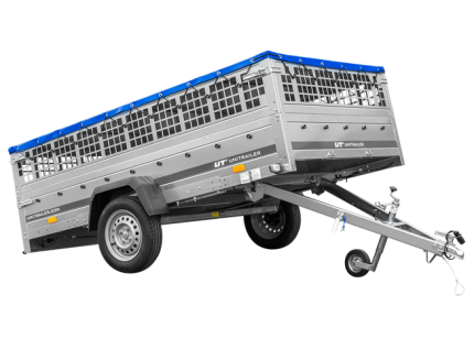 Unitrailer Garden 265 KIPP Anhänger mit grauer Plane Seitenansicht