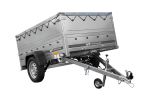 UNITRAILER Garden 201/R KIPP Anhänger mit grauer Plane – Seitenansicht