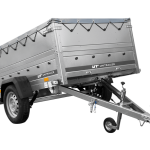 UNITRAILER Garden 201/R KIPP Anhänger mit grauer Plane – Seitenansicht