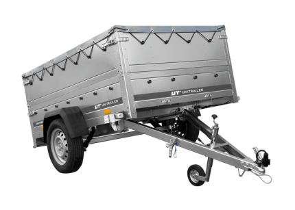 UNITRAILER Garden 201/R KIPP Anhänger mit grauer Plane – Seitenansicht