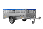 Unitrailer Garden 265 KIPP Anhänger mit Gitteraufsatz, H-0 Rahmen und grauer Plane – Bild 2