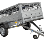 Gartenanhänger 230 KIPP Seitenansicht mit Gitteraufsätzen