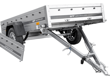 Kippanhänger 230x125 cm mit Blattfederung und Stoßdämpfern